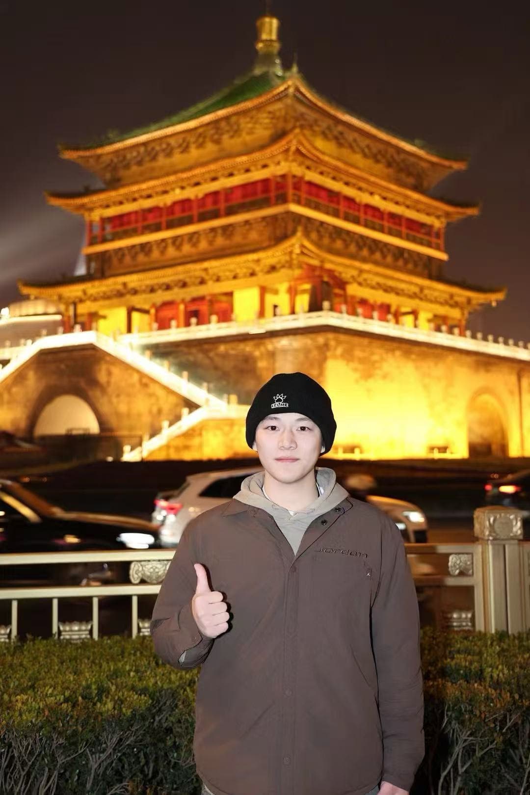 Portrait of Evan Ma at the Xi'an Bell Tower